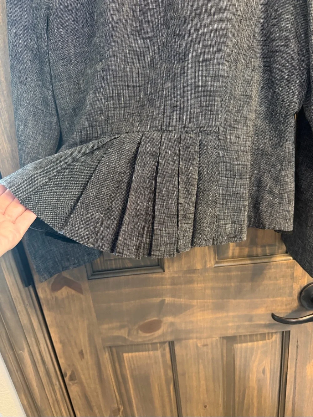 I.N. Studio Gray Notched Lapel Women's Blazer - Picture 3 of 10
